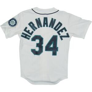 Seattle Mariners Felix Hernandez Stitched Sewn Authentic Majestic MLB Jersey S